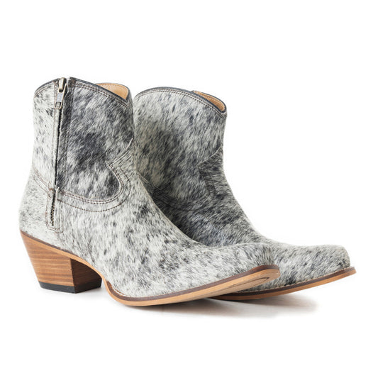 Myra Virginia Trail Hairon Leather Cowgirl Boots for Women – Pointed Toe, Low Block Heel, Ranch-Inspired Ankle Fit