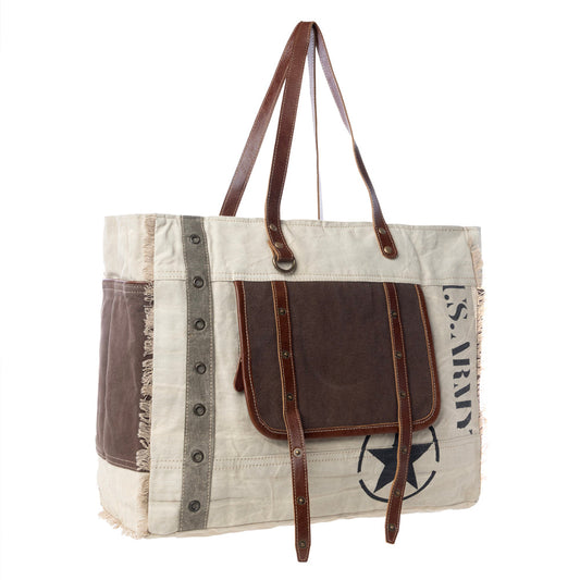 Army Motif Weekender Bag