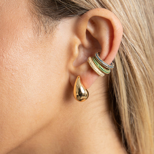 Tinsley CZ Ear Cuff - Sapphire