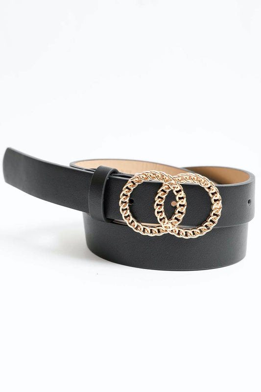 Double Chain Ring Buckle Belt-Soul Flow Apparel