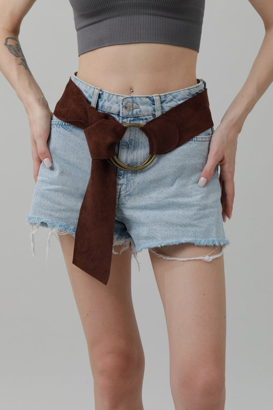 Double-Buckle Suede Corset Belt – Adjustable Wrap Design ??????-Soul Flow Apparel