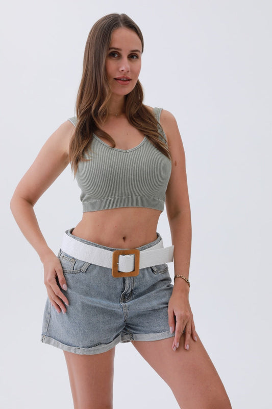 The Nature Woven Raffia Belt – Square Buckle, Earthy Elegance ?????-Soul Flow Apparel