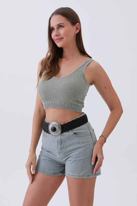Stone-Embedded Round Buckle Bohemian Wide Belt – Vintage Elegance????????-Soul Flow Apparel