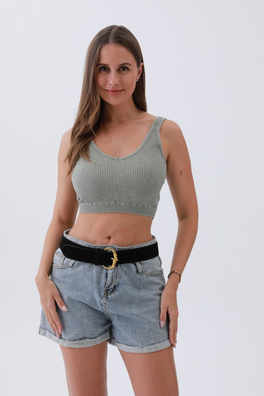 Chic Modern Suede Belt – Gold Circle Buckle for Effortless Style ?????-Soul Flow Apparel