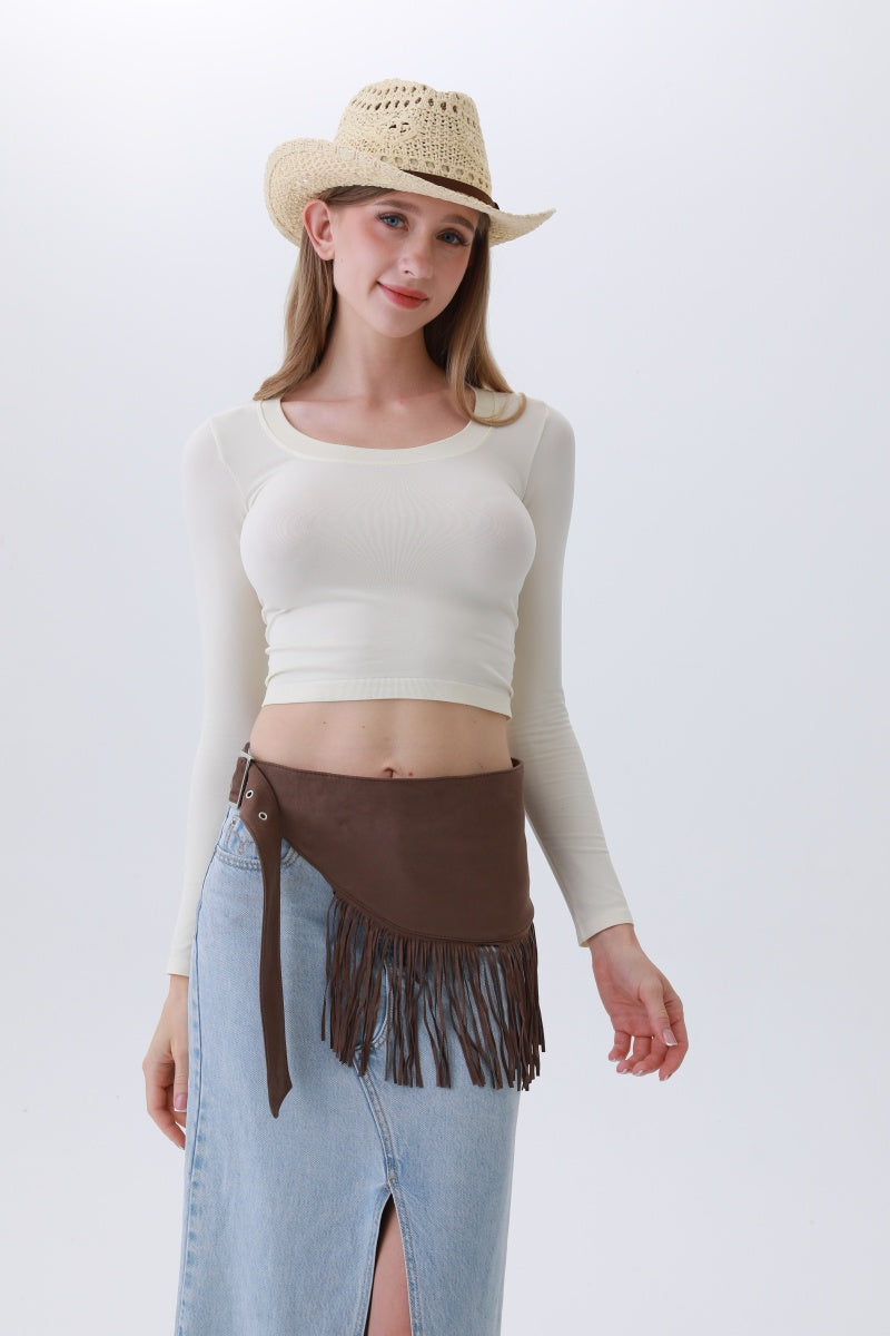 Ethnic Jazz Waist Cincher – Bohemian Fringe Belt????? -Soul Flow Apparel