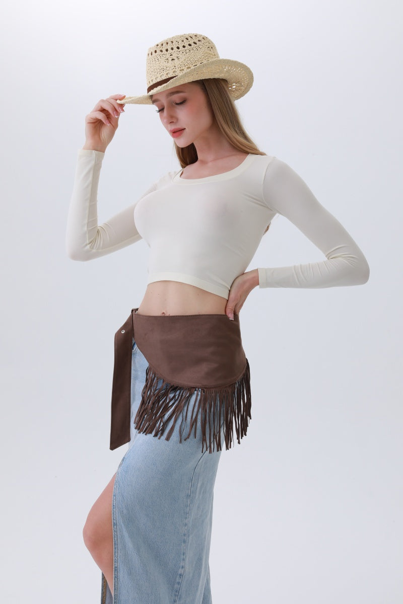 Ethnic Jazz Waist Cincher – Bohemian Fringe Belt????? -Soul Flow Apparel