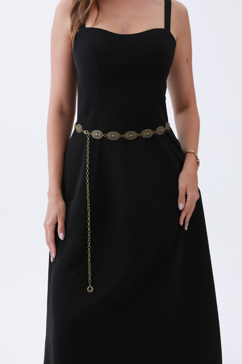 Vintage Oval Buckle Belt – Western Chain Strap Design??????-Soul Flow Apparel