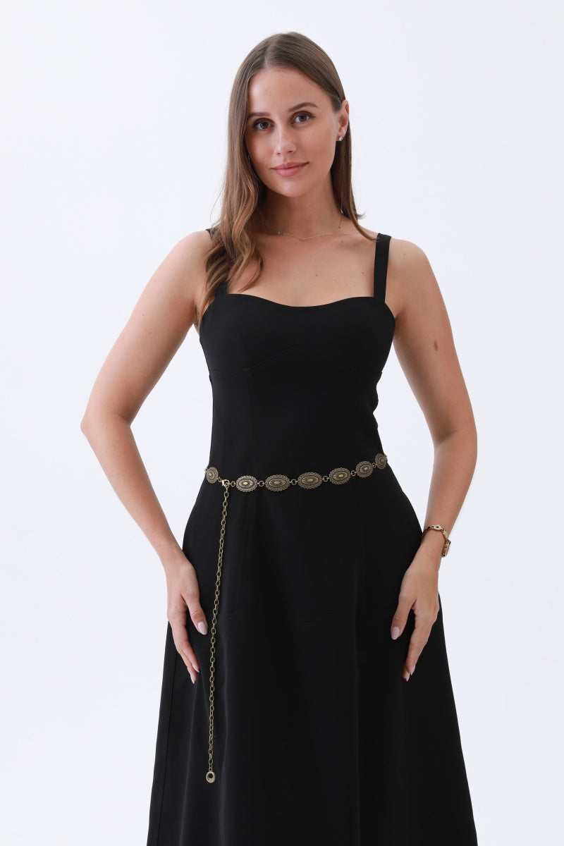 Vintage Oval Buckle Belt – Western Chain Strap Design??????-Soul Flow Apparel