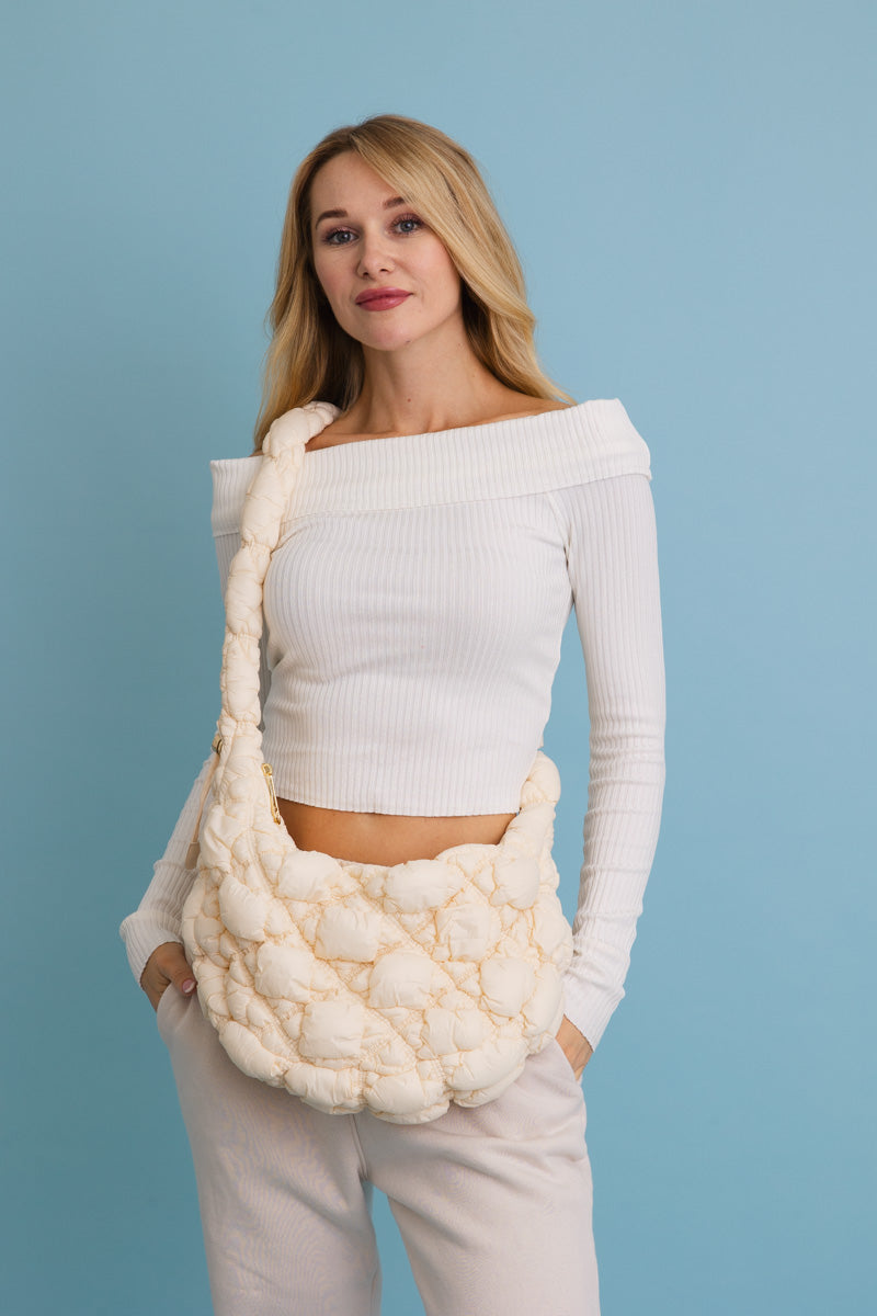 Carry All Quilted Puffer Crossbody Bag ????-Soul Flow Apparel