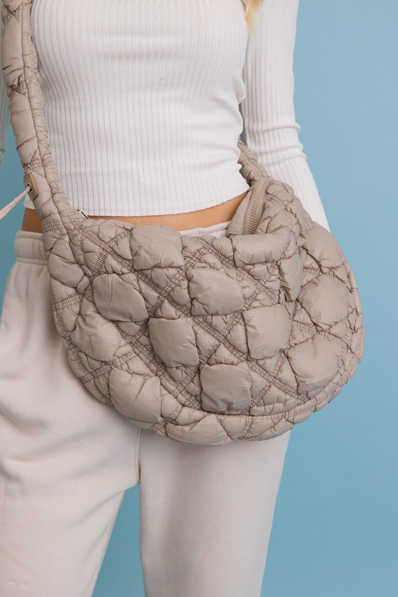 Carry All Quilted Puffer Crossbody Bag ????-Soul Flow Apparel