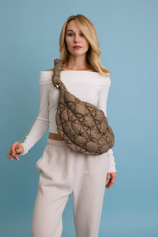Carry All Quilted Puffer Crossbody Bag ????-Soul Flow Apparel