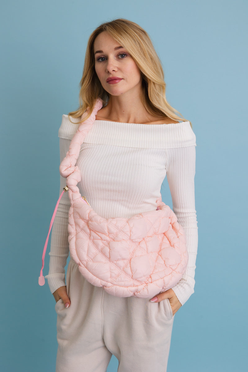 Carry All Quilted Puffer Crossbody Bag ????-Soul Flow Apparel