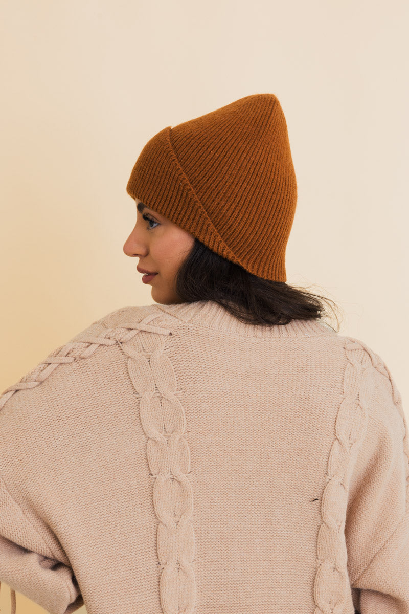 Frosty Front Fold Snuggle Ribbed Beanie-Soul Flow Apparel