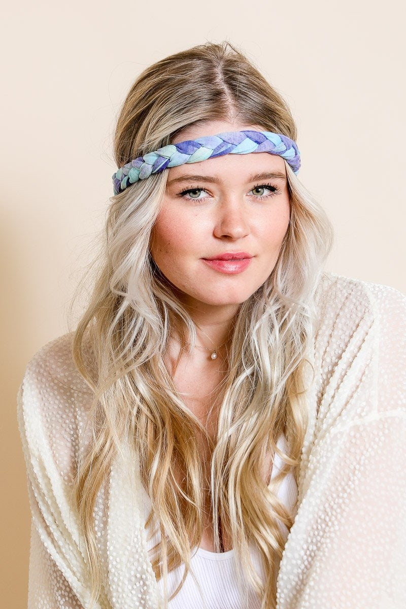 Braided Tie-Dye Headband-Soul Flow Apparel