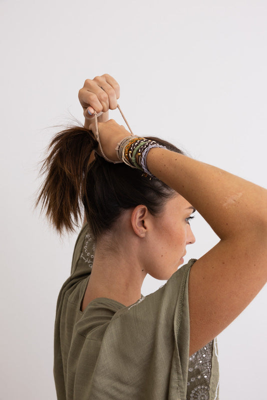 Retro Bohemian Stackable Hair Tie Bracelet Set????-Soul Flow Apparel