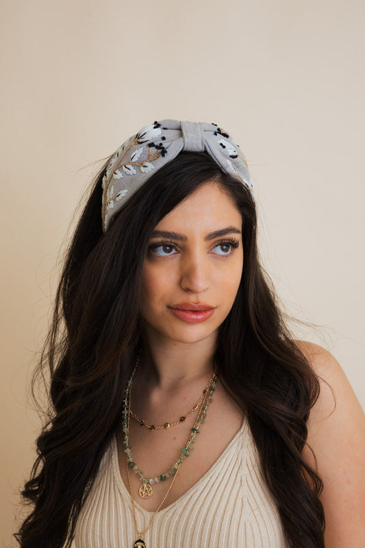 Floral Monochrome Headband-Soul Flow Apparel