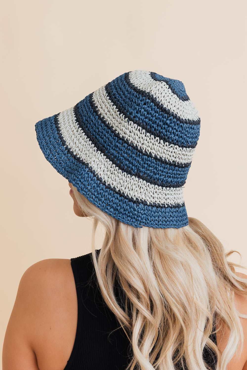 Woven Wonders Striped Sun Weave Hat-Soul Flow Apparel