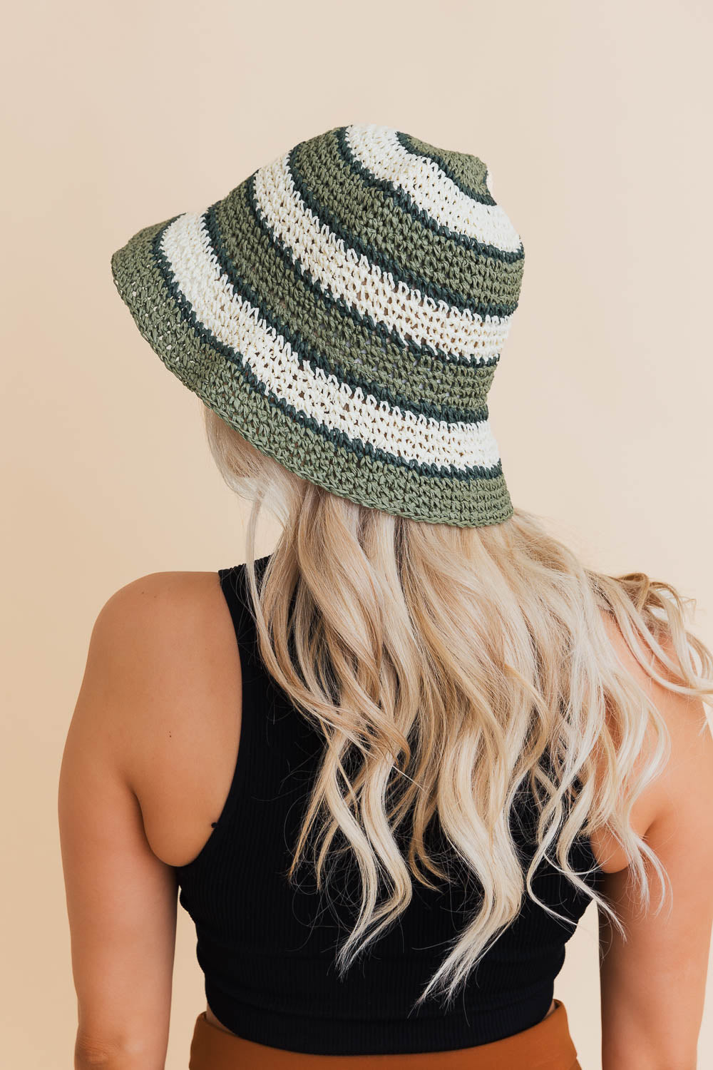 Woven Wonders Striped Sun Weave Hat-Soul Flow Apparel