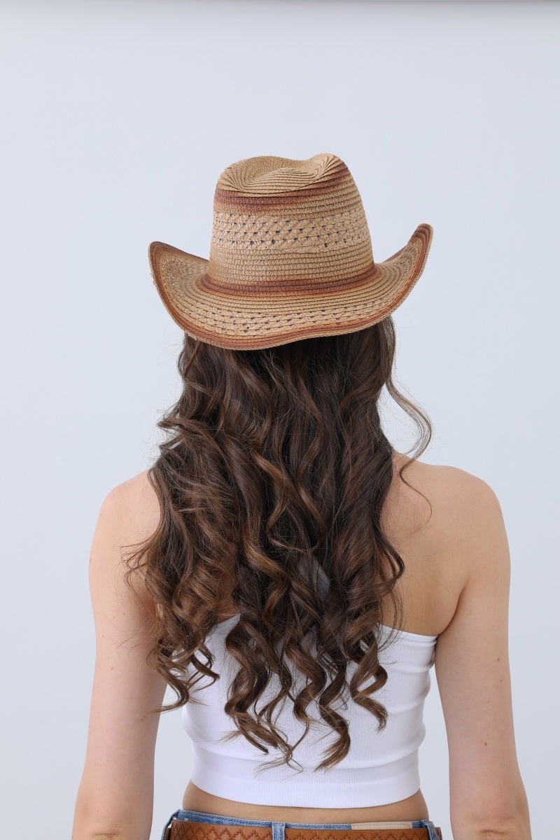 Breathable Braided Cowboy Hat – Earthy & Sun-Ready????????-Soul Flow Apparel