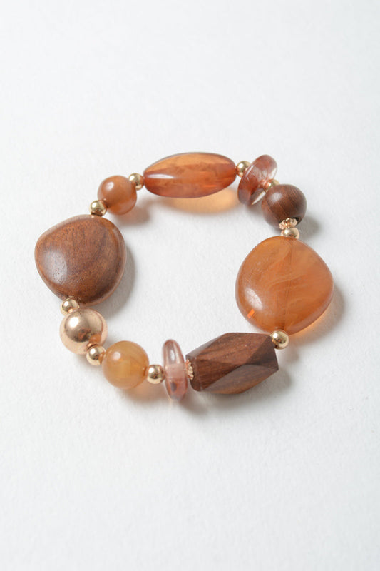 Rustic Wood and Stone Fashion Bracelet-Soul Flow Apparel