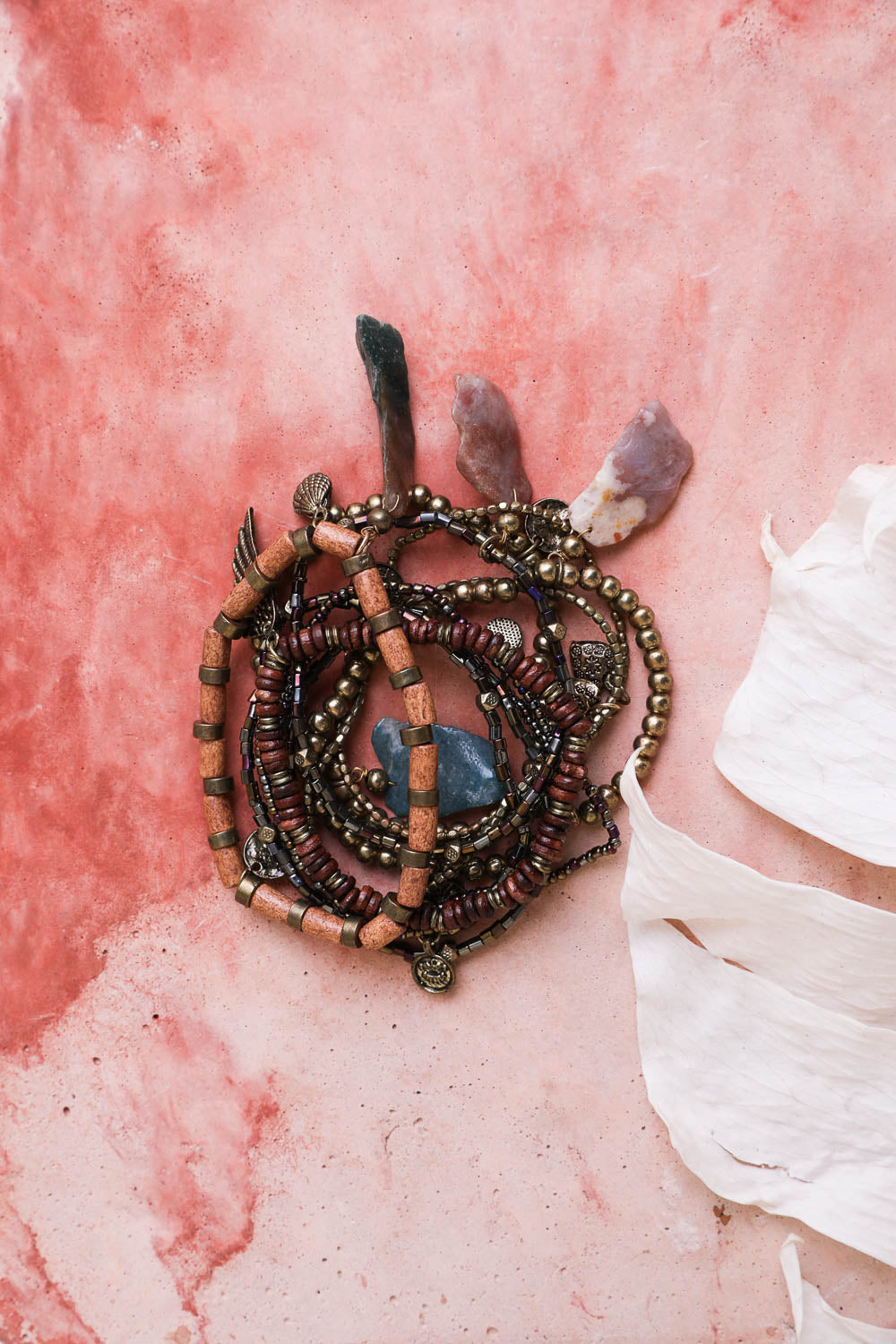 Boho Stone & Bead Stack Bracelet-Soul Flow Apparel