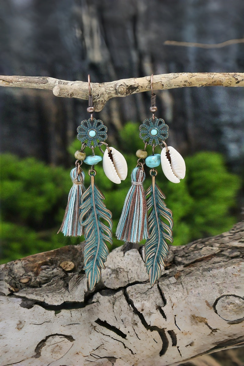 Bohemian Fringe Earrings β Feather Motif & Dancing Tassels πΏβ¨ Leto Collection