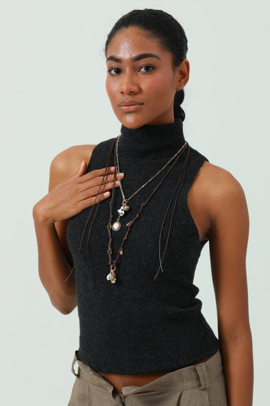 Stackable Alloy Charm Necklace - Layered Trendy Look