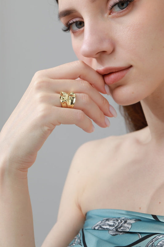 Asymmetric Nugget Rings – Minimalist Luxury Stackables ???-Soul Flow Apparel