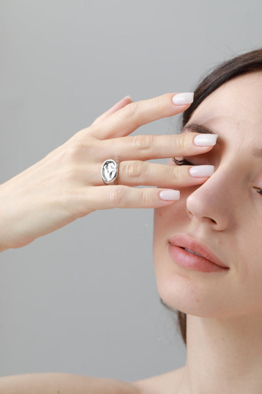 Architectural Knuckle Ring – Minimalist Open-Band Design ???-Soul Flow Apparel