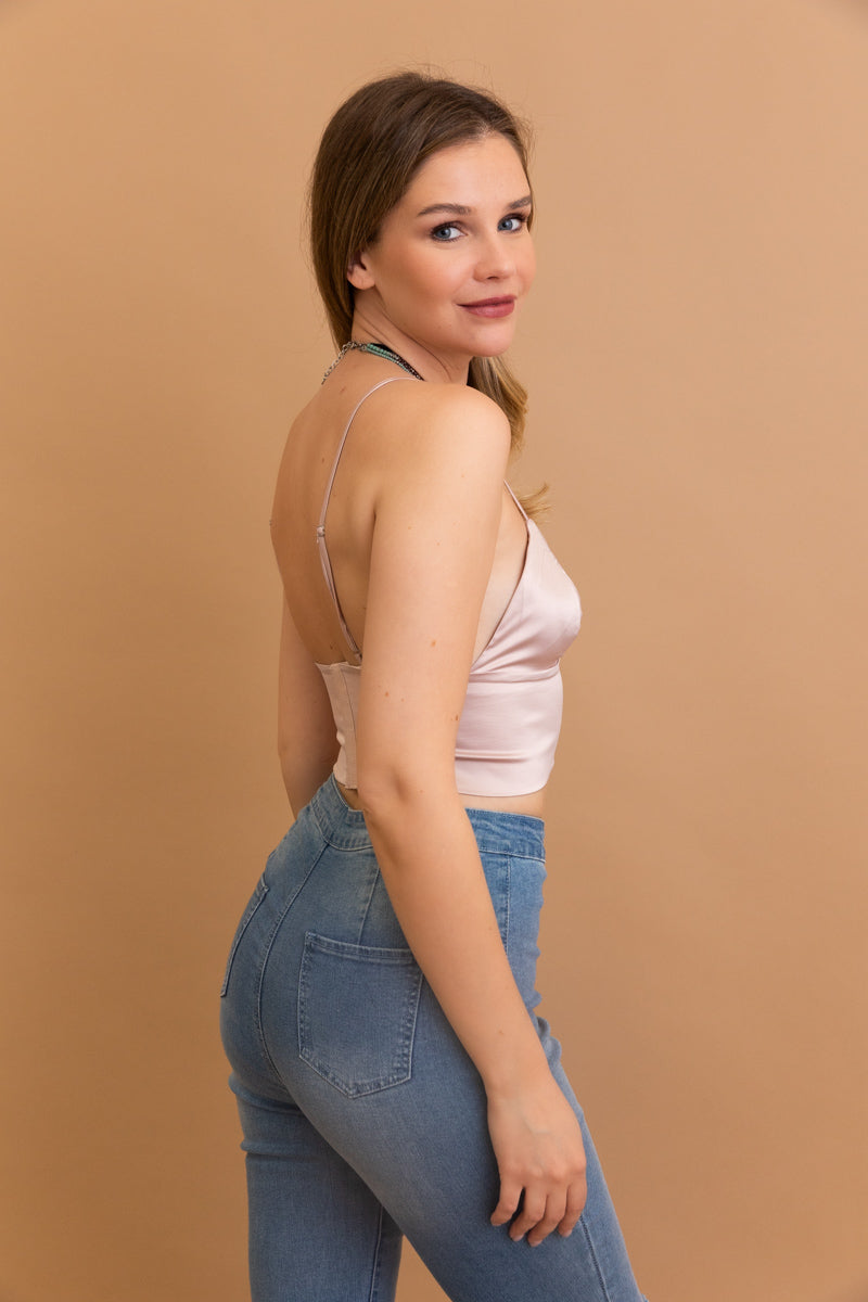 Satin Glow Longline Bralette-Soul Flow Apparel