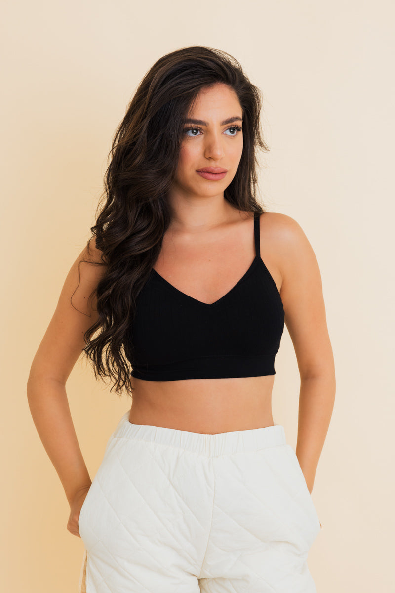 Sporty Vintage Ribbed Ultra Comfy Bralette-Soul Flow Apparel