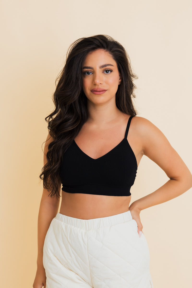 Sporty Vintage Ribbed Ultra Comfy Bralette-Soul Flow Apparel