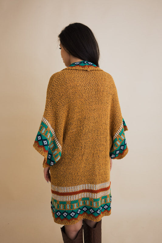 Kachina Style Tapestry Knit Ruana-Soul Flow Apparel