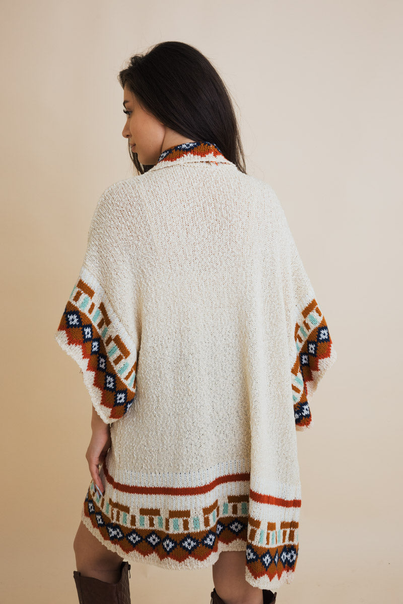 Kachina Style Tapestry Knit Ruana-Soul Flow Apparel