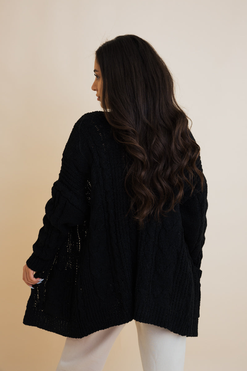 Classic Snuggle Comfort Cable Knit Cardigan-Soul Flow Apparel