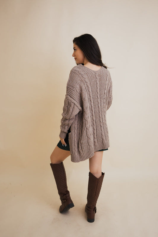 Classic Snuggle Comfort Cable Knit Cardigan-Soul Flow Apparel