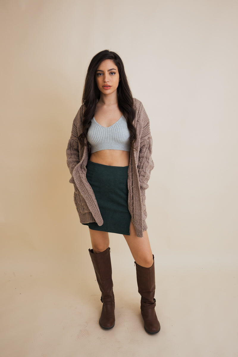 Classic Snuggle Comfort Cable Knit Cardigan-Soul Flow Apparel