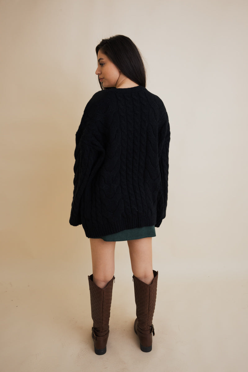 Dreamy Days Cable Knit Open Cardigan-Soul Flow Apparel
