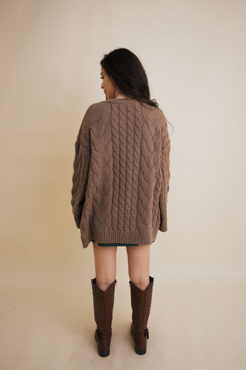 Dreamy Days Cable Knit Open Cardigan-Soul Flow Apparel