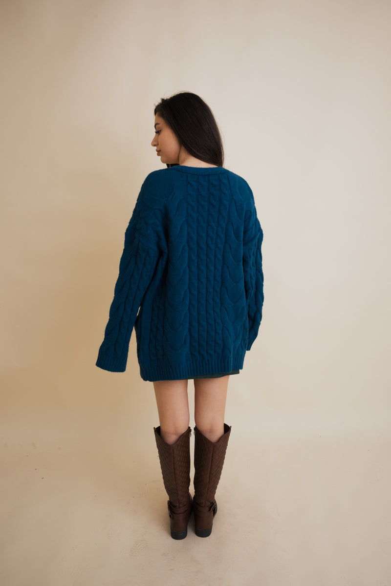 Dreamy Days Cable Knit Open Cardigan-Soul Flow Apparel
