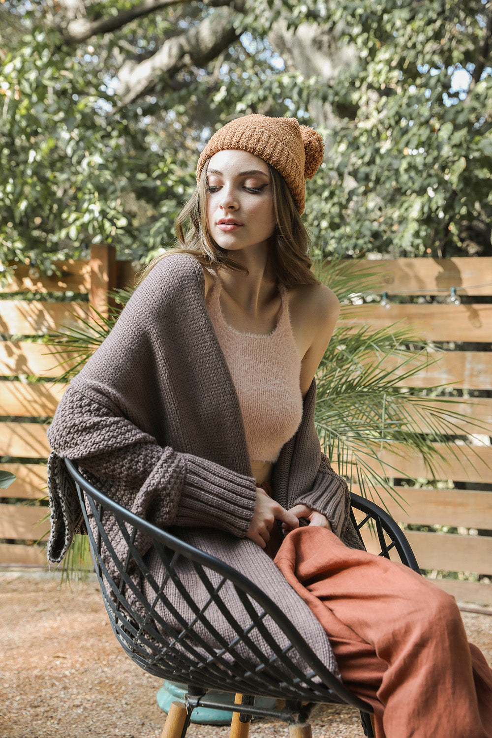 Cuddly Bat Sleeve Knit Cardigan-Soul Flow Apparel