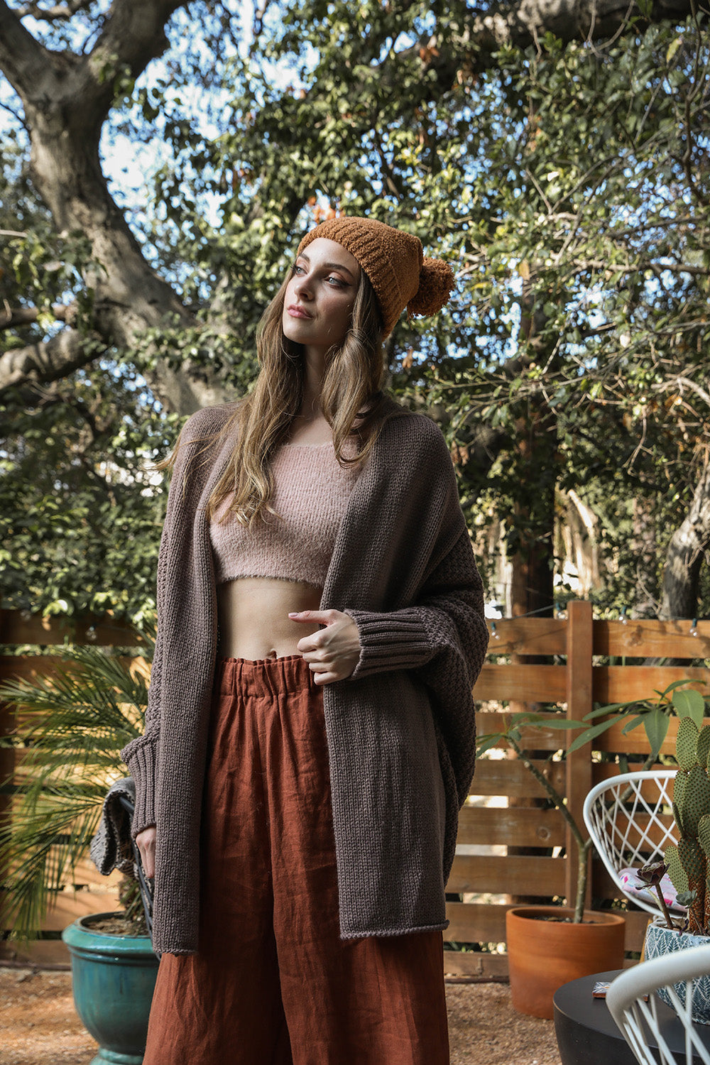Cuddly Bat Sleeve Knit Cardigan-Soul Flow Apparel