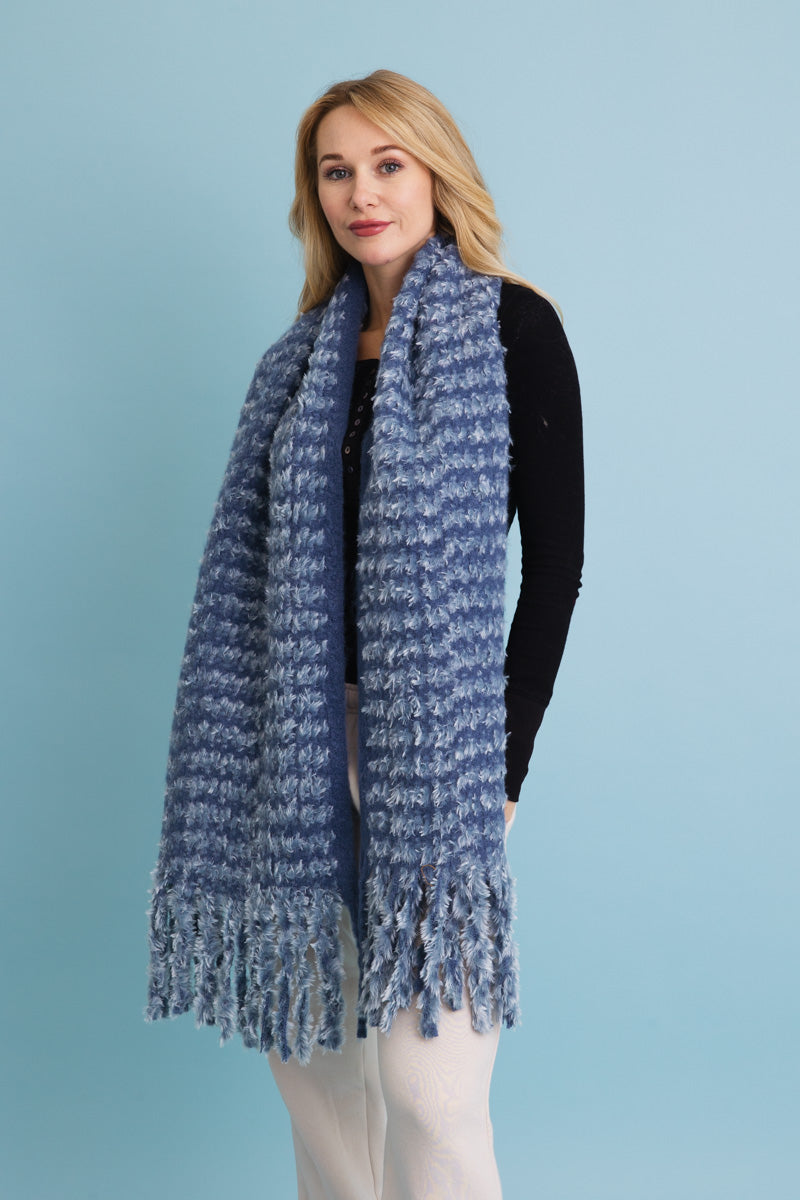 Ultra Soft Chenille Tassel Scarf-Soul Flow Apparel