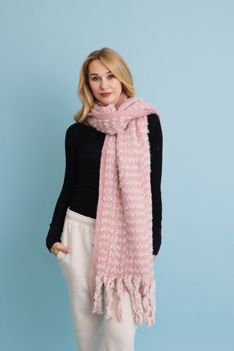 Ultra Soft Chenille Tassel Scarf-Soul Flow Apparel