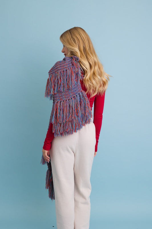 Fun & Fluffy Knit Fringe Winter Scarf-Soul Flow Apparel