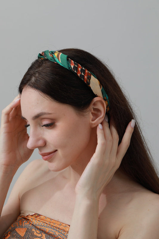 Vintage Patchwork Bandana – Luxe Silk Square Scarf ?????-Soul Flow Apparel