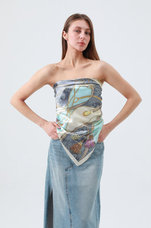 Silky Smooth Printed Square Scarf – Soft & Versatile Neckwear