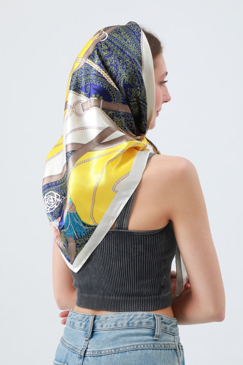 Silky Smooth Printed Square Scarf – Soft & Versatile Neckwear