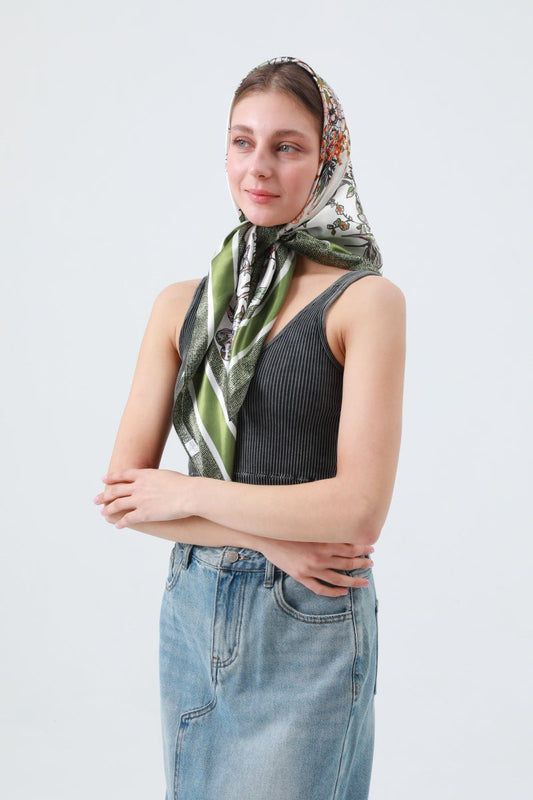 Silky Butterfly Floral Bandana – Summer Staple Scarf