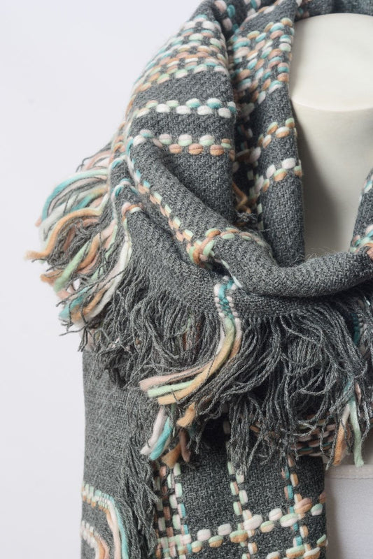 Frayed Tartan Plaid Scarf-Soul Flow Apparel